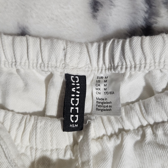 H&M Women's White Denim Drawstring Pants - Picture 4 of 7